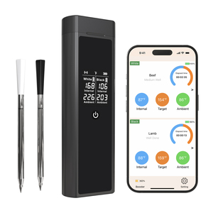 Thermomètre à viande intelligent sans fil avec 2 sondes ultra-minces, portée de 250 mètres, thermomètre numérique pour barbecue, cuisson des aliments et grillades - Product Image 3