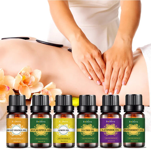 Juego de aceites esenciales de aromaterapia pura 100%, paquete de 6, 10ml, eucalipto, lavanda, hierba de limón, naranja, menta, árbol de té - Product Image 2