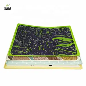 Hot Selling Pet Products Heat Resistant Silicone Bowl Square Mat Sublimation Dog Mat
