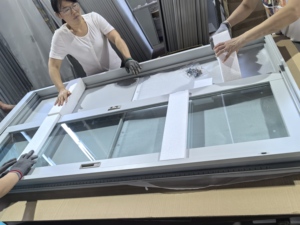 Armoire de rangement en métal bon marché d'usine, à démontage facile, avec 2 portes coulissantes en verre, pour bureau, cuisine, classement, étagères réglables - Product Image 6