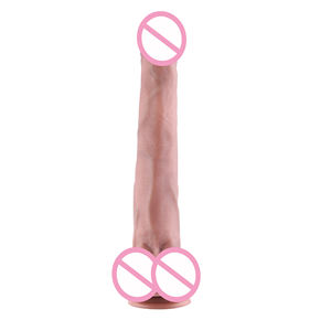 Dildo en silicone double densité extra large Hismith 17,08 pouces avec structure osseuse, système KlicLok insérable de 13,54 pouces, produits intimes - Product Image 6