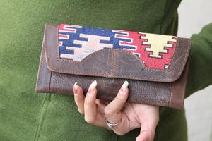Billeteras de cuero de grano completo, carteras de cuero Jacquard - Product Image 3