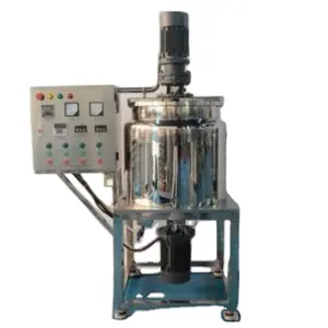 Líquido Emulsificante Homogeneizador Mixer Jacketed Tanque de Vapor de Aquecimento Elétrico Tanque De Mistura De Aço Inoxidável Com 220V Agitador