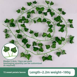 Decoración artificial sombra vides verdes vides hojas falsas Flor de plástico tubería de alcantarillado tubería de aire acondicionado <span class=keywords><strong>flores</strong></span> verdes vid - Product Image 3