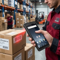 Terminal portable industriel Android 6 pouces pour la collecte de données, lecteur NFC, ordinateur mobile, scanner d'inventaire, livraison express