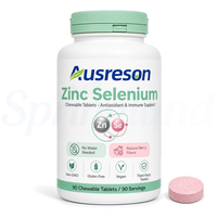 Comprimés de zinc et sélénium avec vitamine D3 SPL OEM, étiquette privée, complément alimentaire pour la santé osseuse, comprimés à croquer de zinc et sélénium