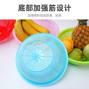PP <b>Plastic</b> Fine <b>Mesh</b> Colander Multi Purpose Kitchen Drain Basket Household Thickened Rice Washing Strainer - Product Image 4