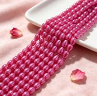 Perles ovales en vrac en verre imitation pour la fabrication de bijoux, colliers DIY, perles colorées en vrac – Vente en gros usine YUZHU