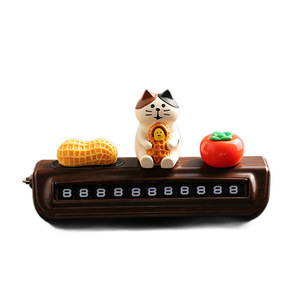 Top Rhyme Cute Cat Temporary Parking Sign Resin 12 Inches One Click Hide Car Interior Decoration Center Console Ornament - Product Image 5
