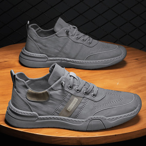 Chaussures d'été 2025 pour hommes – Baskets décontractées élégantes à lacets, résistantes à l'usure, semelle souple, couleur unie, antidérapantes, pour le sport - Product Image 2