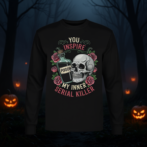 Tu inspires mon tueur en série intérieur T-shirt à manches longues pour la saison effrayante d'Halloween - Product Image 3