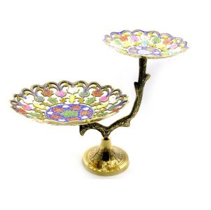 Bol à fruits en laiton de haute qualité avec un beau design et une vaisselle en métal en laiton en gros indien fini or bol à fruits - Product Image 4