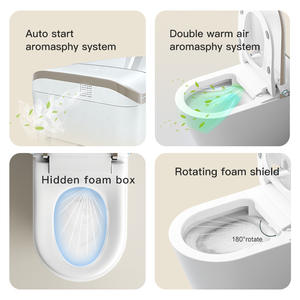 WC intelligent U2 à chasse d'eau par siphon, 4L, à poser au sol, en céramique, électrique, avec fonction lavage, séchage et bouclier anti-foam - Product Image 3
