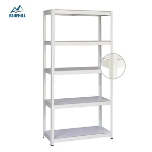 Étagères en acier sans boulons, rayonnages d'entrepôt galvanisés, étagères faciles à installer, réglables, 5 niveaux, étagères de rangement en métal - Product Image 1