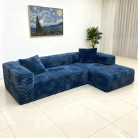 Sofá Cama Gigante Moderno de Espuma Viscoelástica Comprimida al Vacío, Estilo Modular para Sala de Estar y Dormitorio, Tapicería de Tela para Hoteles