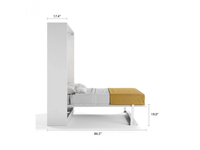 Lit mural pliant caché pleine grandeur personnalisé moderne Mobilier de maison en bois pour chambre à coucher Hôtel Appartement