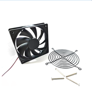 Ventilateur de refroidissement DC sans balais 120 mm à roulement à billes, 12 V, 2 broches, silencieux, axial, pour boîtier PC, serveur, avec trous de fixation aux coins