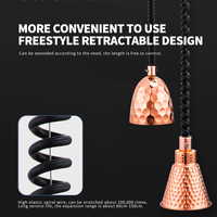 WINNERS Lampe chauffante décorative en or rose pour aliments, lampe chauffante à suspension élastique pour buffet, lumières chaudes pour station de buffet