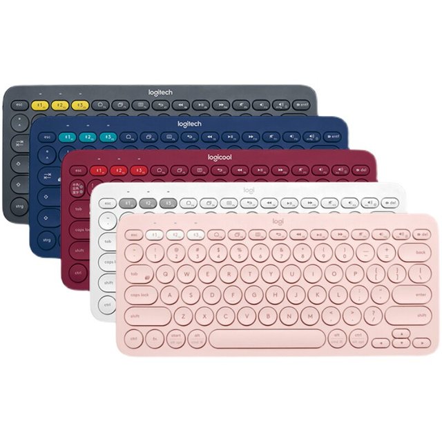 New K390 BT Wireless Keyboard-Portable Pink Cute Design for Desktop Use in Office and Gaming