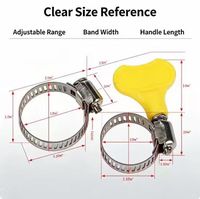 Collier de serrage demi-acier réglable de 3/4 pouce à 1-1/8 pouce (19-29 mm), adapté aux domaines mécaniques et de plomberie