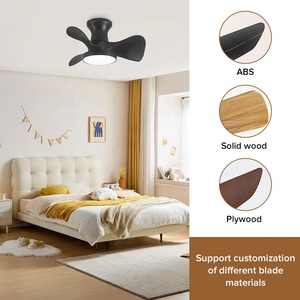 พัดลม ABS ติดเพดานสีดำขนาด22นิ้วที่ทันสมัยสำหรับแฟนๆ ABS 3ใบมีด120V พร้อมรีโมทคอนโทรล - Product Image 4