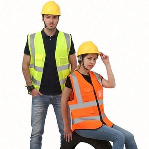 Nouvelle promotion : Gilet de travail réfléchissant réversible à double boutonnage pour homme, multi-poches, décontracté, pour l'été, sécurité en ingénierie - Product Image 4