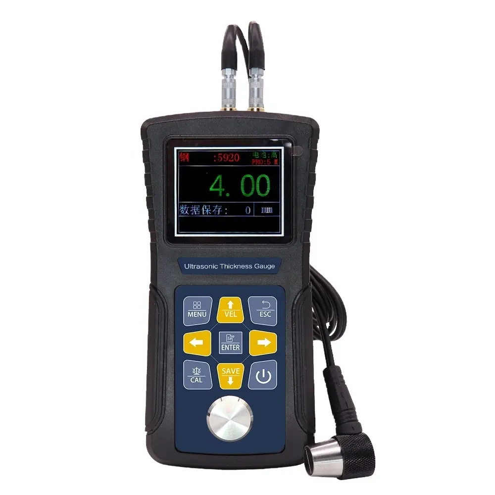 Medidor de espesor ultrasónico, instrumento de medición de ancho, acero, metal, plástico, cerámica, compuestos de vidrio, tubo epoxi, FRP