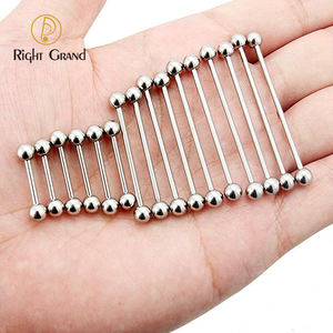 Tinggi Poles Kelas Implan Titanium Internal Berulir Pentil Lidah Industri Barbel Lurus - Product Image 2