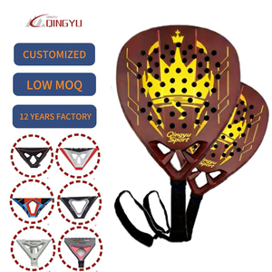 Raquettes <span class=keywords><strong>de</strong></span> <span class=keywords><strong>padel</strong></span> Qingyu Sport, nouvelle conception personnalisée OEM, forme <span class=keywords><strong>de</strong></span> diamant, forme ronde, logo personnalisé, carbone 3K-24K, pour joueurs professionnels - Product Image 1