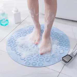 1PC <b>Silicone</b> Suction Cup Floor Mat 30CM Anti-Slip Exfoliating Body Cleaner Massage Bathing <b>Tool</b> for Shower Back Rubbing - Product Image 2