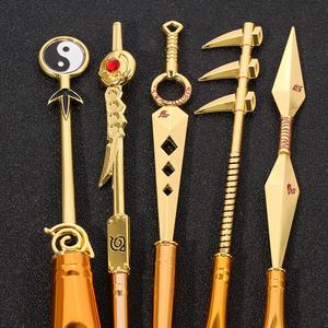 5 unids/set hoja <span class=keywords><strong>Konoha</strong></span> Village Symbal Logo Metal cepillo de maquillaje para Ninja <span class=keywords><strong>Anime</strong></span> Cosplay Unisex herramienta de maquillaje nuevo con bolsa - Product Image 5
