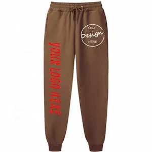 Customized Joggers Cotton Pants Men Embroidery Jogging Blank Oversized French Terry Puff Print Track Mens Sweatpants Baggy