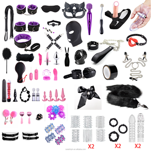 Nuevo producto 72 piezas adultos Bondage juguetes sexuales para mujeres cuero restricción conjunto Collar cadena boca mordaza pezón abrazaderas para <span class=keywords><strong>juegos</strong></span> sexuales - Product Image 2