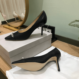 Zapatos de Tacón Alto Jimmy de Alta Calidad Decorados con Perlas y Diamantes, Tecnología de Costura de Precisión, Nuevo Estilo Moderno - Product Image 3