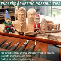 Kit de sculpture sur bois BeaverCraft Deluxe S18X, lames en acier à haute teneur en carbone, ensemble de 9 pièces (ou 8 pièces) pour la sculpture au couteau