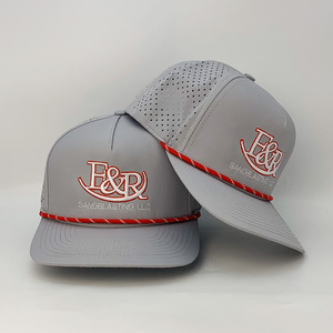 Mũ Golf Chống Nước Tùy Chỉnh 5 Mảnh Thêu Vải, Mũ Lưỡi Trai Có Viền Cong Nhẹ, Dây Thừng, Lỗ Cắt Laser - Product Image 4