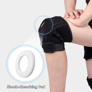 Genouillère de sport ajustable en néoprène épais personnalisée avec soutien de la rotule ouverte, soulagement de la douleur et protection, attelle à ressort - Product Image 6