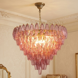 Franse Murano gekleurde decoratieve luxe kroonluchter, eenvoudige <span class=keywords><strong>LED</strong></span> hanglamp, Scandinavische glazen hanglamp voor slaapkamer en woonkamer - Product Image 4