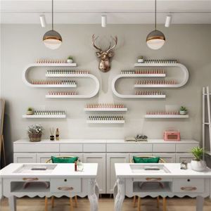 Estante de Pared en Forma de U de Hierro para Exhibición de Uñas, con Diseño Moderno y Duradero, para Almacenamiento y Exhibición en Salones de Belleza - Product Image 4