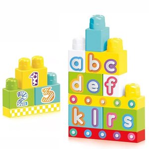 Juego de bloques de construcción de 50 piezas con letras, números y pistas, juego de juego para niños de 18 meses en adelante - Product Image 3