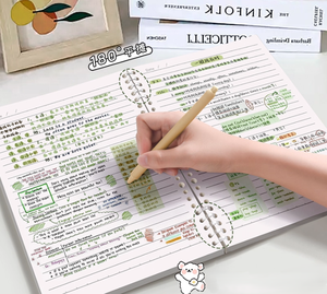 <b>Animal</b>-Themed B5 Loose-leaf Notebook for Junior High Students Splash-Ink Hardcover Detachable Buckle Exercise Book for College - Product Image 2