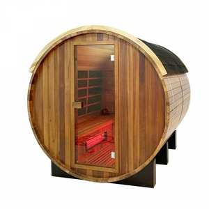 Luxe Hemlock Cederhout 4 Persoons Outdoor Barrel Sauna Kleine Houten In De Buurt Van Ver Infrarood Sauna Kamer Te Koop - Product Image 2