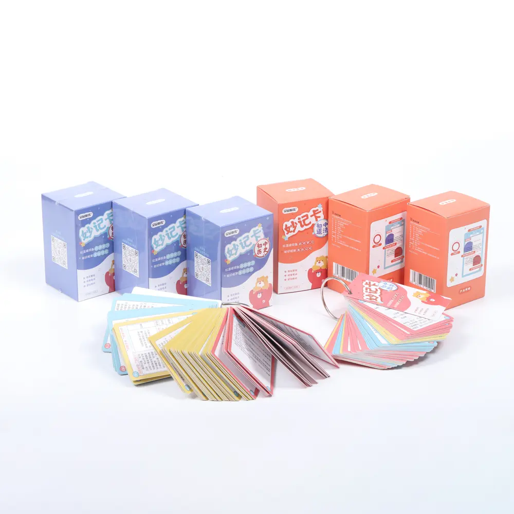 Bokesi Wholesale OEM Custom Family Learning Flash Cards Children And Memory Cards Games Card For Adults And Kids