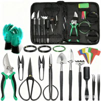 Ensemble d'outils pour bonsaï-24 pièces adaptées aux débutants-Ensemble d'outils pour bonsaï pour la mise en forme et l'entretien des plantes en pot Jardinage