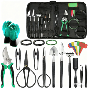 Ensemble <span class=keywords><strong>d</strong></span>'outils pour bonsaï-24 pièces adaptées aux <span class=keywords><strong>d</strong></span>ébutants-Ensemble <span class=keywords><strong>d</strong></span>'outils pour bonsaï pour la mise en forme et l'<span class=keywords><strong>entretien</strong></span> des plantes en pot Jardinage - Product Image 1