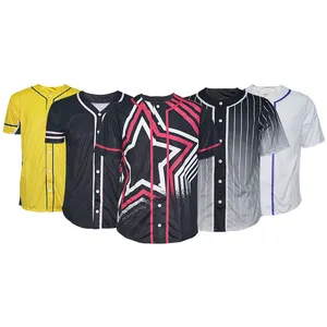 Private Label Kostuum Fabricage Bescheiden Professionele Sublimatie Afdrukken Baseball Jersey