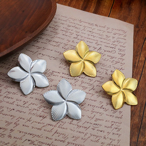 Flower Pendant Earrings Zinc Alloy Gold Geometric Design Party Jewelry for Women - Product Image 2