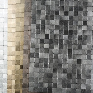 Mosaico de Aluminio Dorado Champán Listo para Enviar, con Acabado Cepillado y Adhesivo - Product Image 6