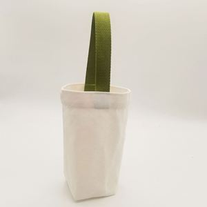 Custom Logo Plain <b>Small</b> Canvas Handbag for <b>Water</b> <b>Bottle</b> Cover Eco-friendly Cotton Shopping Bag - Product Image 5