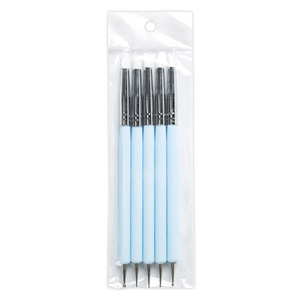 5 pièces/ensemble stylos de pointage Nart à double tête stylos évidés à sculpture à double usage et stylos de gaufrage - Product Image 5